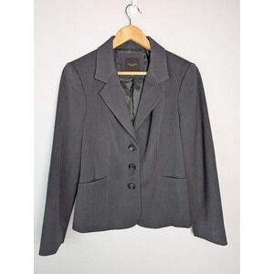 The Limited Blazer Womens 6 Gray Stretch Lined 4 Button Career Jacket Work